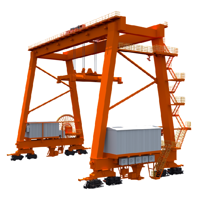 Rail-mounted gantry crane automation control system